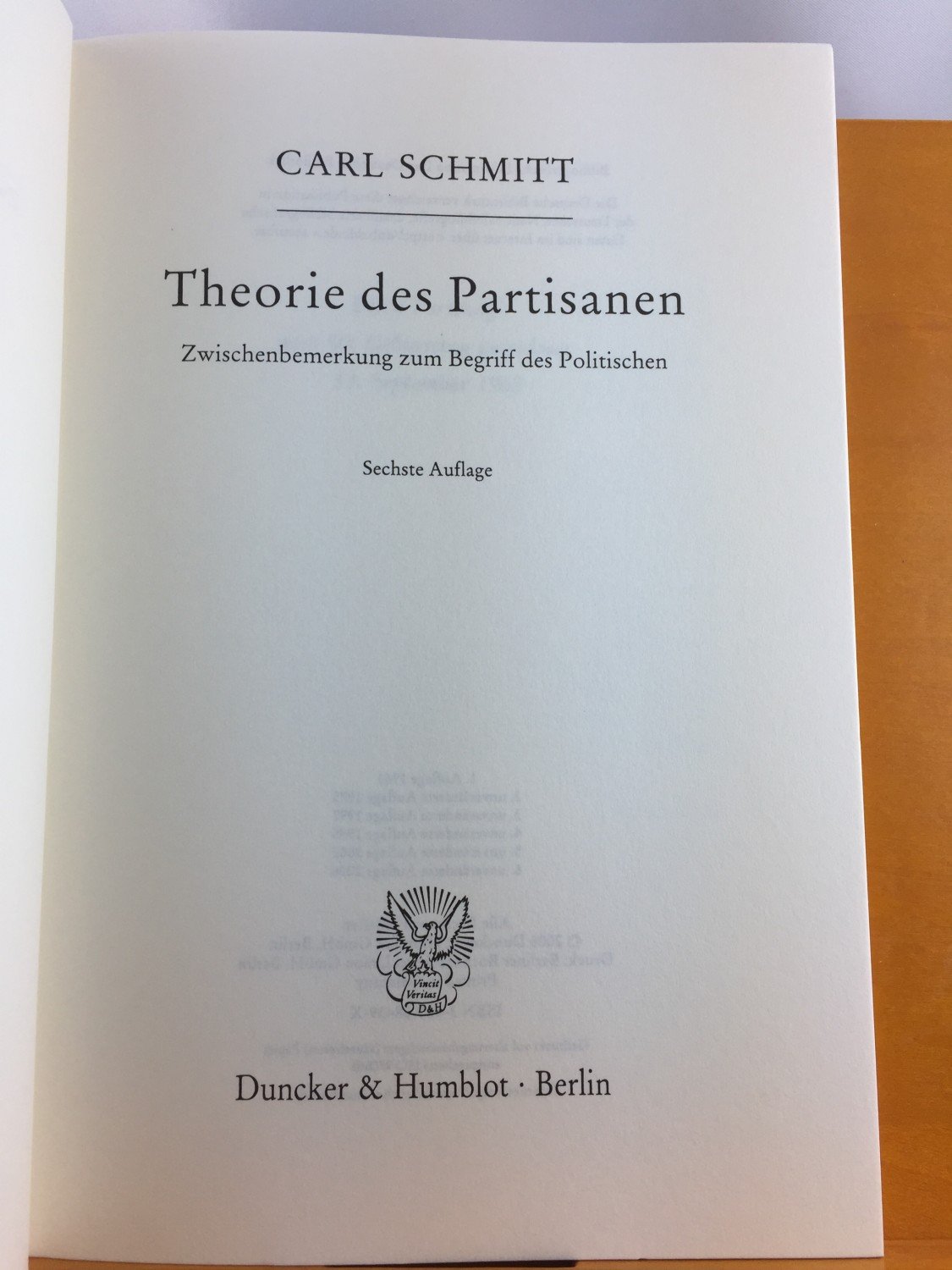 carl schmitt theorie des partisanen